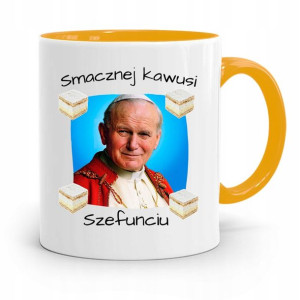 Kubek Żółty Jan Paweł Ii Papież Papaj Szefunciu