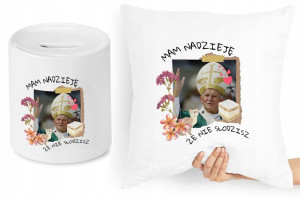 Jan Paweł Ii Zestaw Poduszka + Skarbonka Prezent