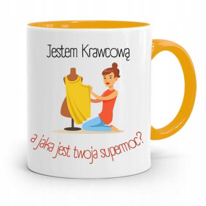 Kubek Żółty Krawcowej Jestem Krawcową Prezent