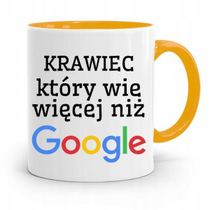 Kubek Żółty Krawiec Który Wie Więcej Niż Google