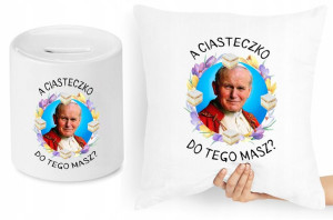 Jan Paweł Ii Zestaw Poduszka + Skarbonka Prezent