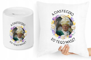 Jan Paweł Ii Zestaw Poduszka + Skarbonka Prezent