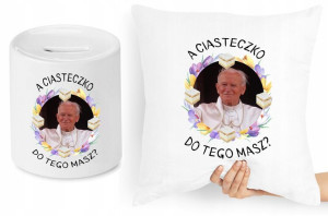 Jan Paweł Ii Zestaw Poduszka + Skarbonka Prezent