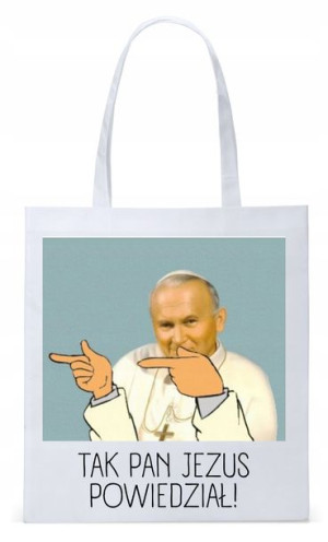 Jan Paweł Papaj Prezent Torba Eco Biała Shopper