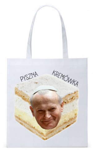 Jan Paweł Papaj Prezent Torba Eco Biała Shopper