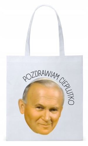 Jan Paweł Papaj Prezent Torba Eco Biała Shopper