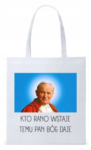 Jan Paweł Papaj Prezent Torba Eco Biała Shopper