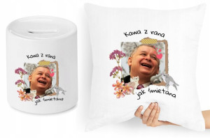 Jarosław Kaczyński Zestaw Poduszka + Skarbonka