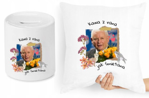 Jarosław Kaczyński Zestaw Poduszka + Skarbonka