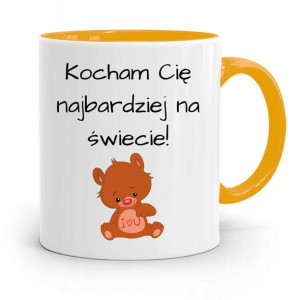 Kubek Żółty Na Walentynki Kocham Cię Najbardziej