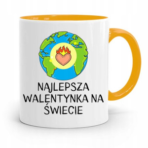 Kubek Żółty Na Walentynki Najlepsza Na Świecie