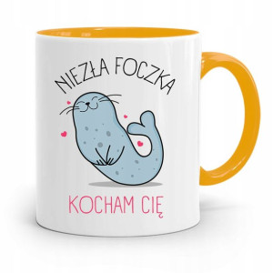 Kubek Żółty Na Walentynki Niezła Foczka Kocham Cię
