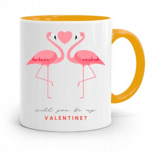 Kubek Żółty Na Walentynki Will You Be My Valentine