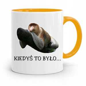 Kubek Żółty Nosacz Janusz Kiedyś To Było Prezent
