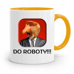 Kubek Żółty Nosacz Janusz Polak Do Roboty Prezent