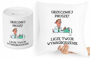 Księgowej Księgowego Zestaw Poduszka + Skarbonka