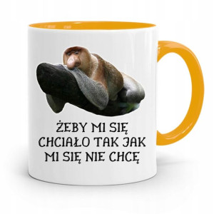 Kubek Żółty Nosacz Janusz Żeby Mi Się Chciało
