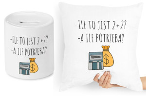 Księgowej Księgowego Zestaw Poduszka + Skarbonka