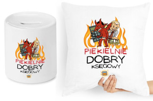 Księgowej Księgowego Zestaw Poduszka + Skarbonka