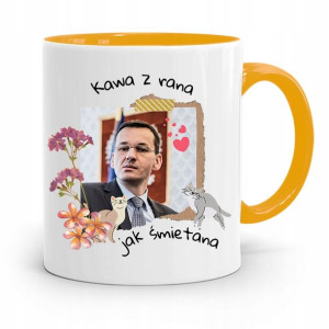 Kubek Żółty Politycy Premier Mateusz Morawiecki