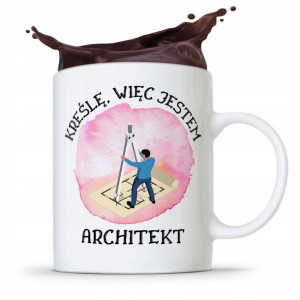 Kubek Architekta Projektanta Krześlę Więc Jestem