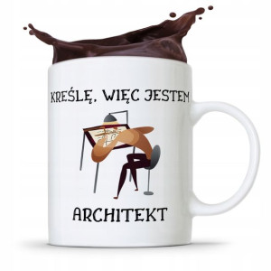 Kubek Architekta Projektanta Krześlę Więc Jestem