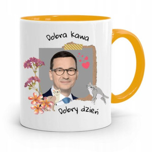 Kubek Żółty Politycy Premier Mateusz Morawiecki