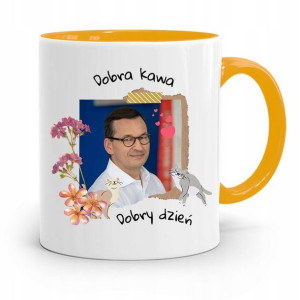 Kubek Żółty Politycy Premier Mateusz Morawiecki