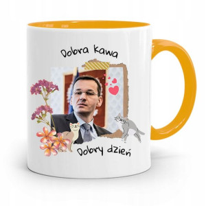 Kubek Żółty Politycy Premier Mateusz Morawiecki