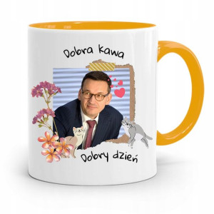 Kubek Żółty Politycy Premier Mateusz Morawiecki