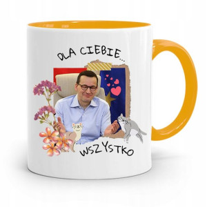 Kubek Żółty Politycy Premier Mateusz Morawiecki