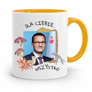 Kubek Żółty Politycy Premier Mateusz Morawiecki