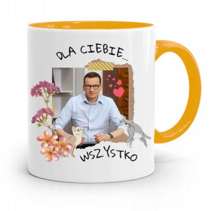 Kubek Żółty Politycy Premier Mateusz Morawiecki