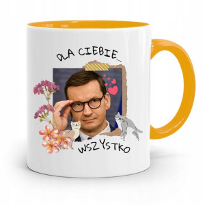 Kubek Żółty Politycy Premier Mateusz Morawiecki