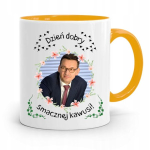Kubek Żółty Politycy Premier Mateusz Morawiecki