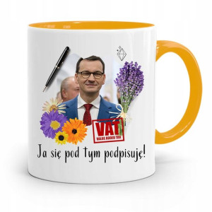 Kubek Żółty Politycy Premier Mateusz Morawiecki