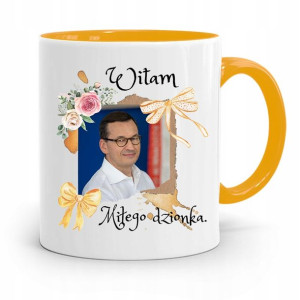 Kubek Żółty Politycy Premier Mateusz Morawiecki