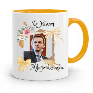 Kubek Żółty Politycy Premier Mateusz Morawiecki