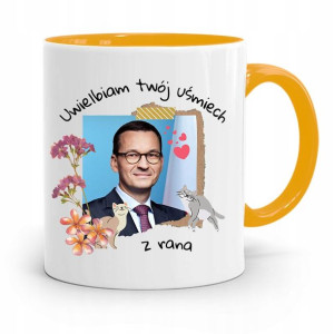 Kubek Żółty Politycy Premier Mateusz Morawiecki