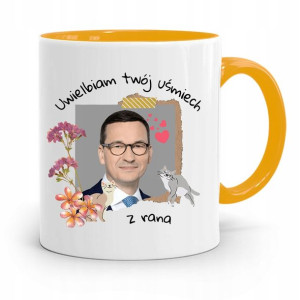 Kubek Żółty Politycy Premier Mateusz Morawiecki