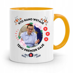 Kubek Żółty Politycy Premier Mateusz Morawiecki