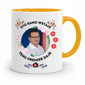 Kubek Żółty Politycy Premier Mateusz Morawiecki