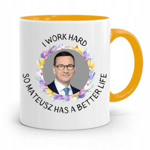 Kubek Żółty Politycy Premier Mateusz Morawiecki
