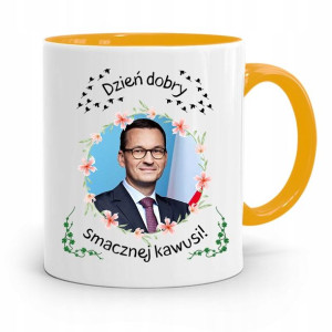 Kubek Żółty Politycy Premier Mateusz Morawiecki