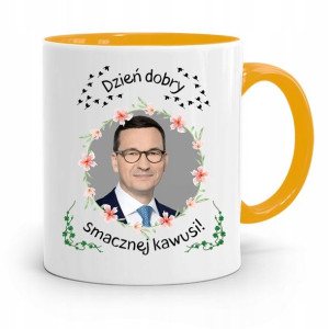 Kubek Żółty Politycy Premier Mateusz Morawiecki