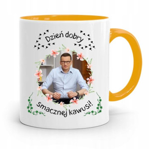 Kubek Żółty Politycy Premier Mateusz Morawiecki