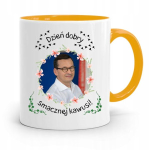 Kubek Żółty Politycy Premier Mateusz Morawiecki