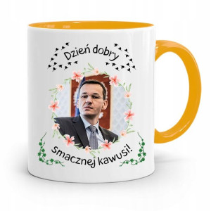 Kubek Żółty Politycy Premier Mateusz Morawiecki