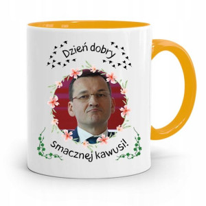 Kubek Żółty Politycy Premier Mateusz Morawiecki