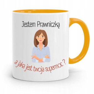 Kubek Żółty Prawnika Mecenasa Jestem Prawniczką